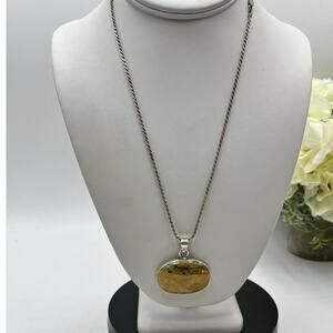Bumble Bee Jasper 925‎ Sterling Silver Pendant Necklace 20" Chain 
Genuine Stone